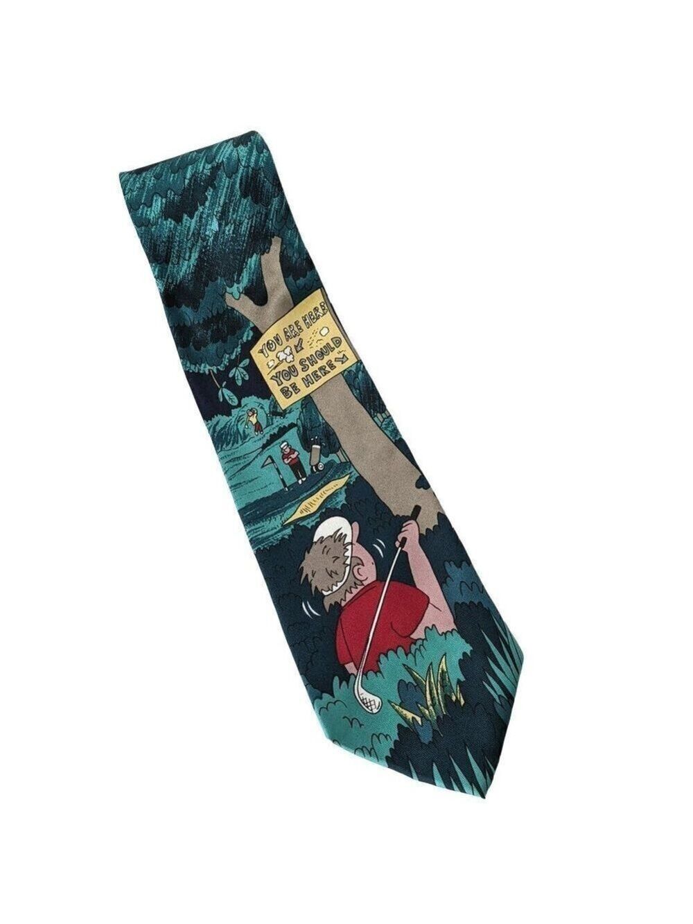 Tie Rack Golf Golfer Silk Novelty Necktie